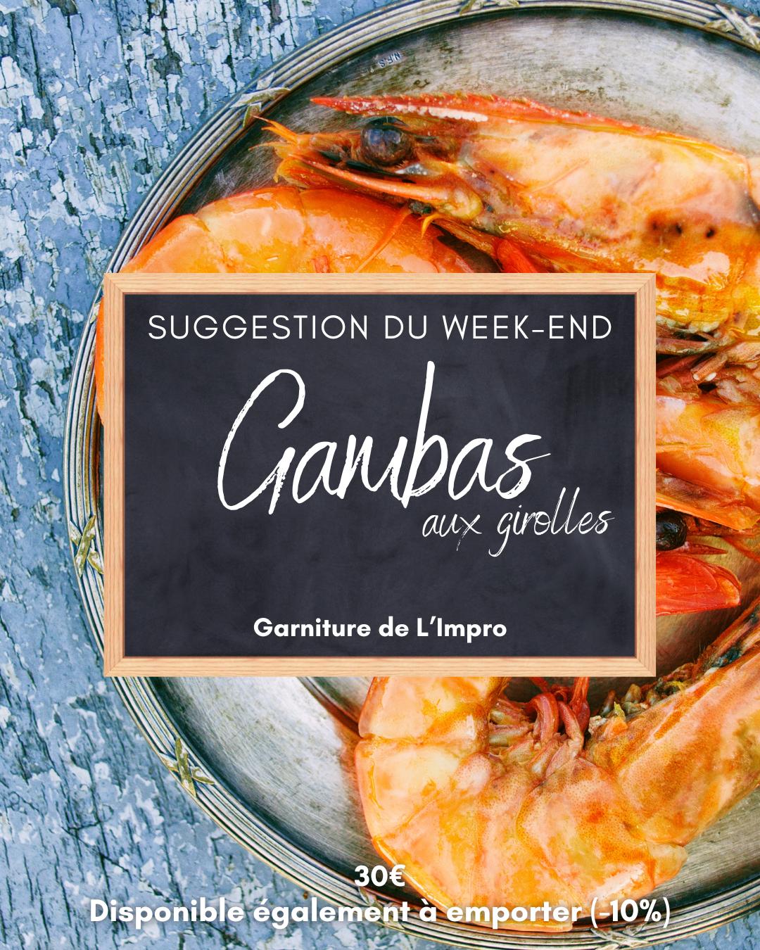 Gambas aux girolles